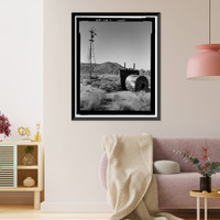 Historic Framed Print, Wall Street Gold Mill, Twentynine Palms vicinity, San Bernardino County, CA,  17-7/8" x 21-7/8"
