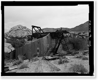 Historic Framed Print, Wall Street Gold Mill, Twentynine Palms vicinity, San Bernardino County, CA - 9,  17-7/8" x 21-7/8"