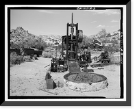 Historic Framed Print, Desert Queen Ranch, One Stamp Gold Mill, Twentynine Palms vicinity, San Bernardino County, CA - 2,  17-7/8" x 21-7/8"