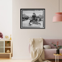 Historic Framed Print, Desert Queen Ranch, One Stamp Gold Mill, Twentynine Palms vicinity, San Bernardino County, CA - 2,  17-7/8" x 21-7/8"