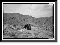 Historic Framed Print, Lost Horse Gold Mill, Twentynine Palms vicinity, San Bernardino County, CA - 6,  17-7/8" x 21-7/8"