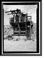 Historic Framed Print, Lost Horse Gold Mill, Twentynine Palms vicinity, San Bernardino County, CA - 14,  17-7/8" x 21-7/8"