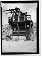 Historic Framed Print, Lost Horse Gold Mill, Twentynine Palms vicinity, San Bernardino County, CA - 14,  17-7/8" x 21-7/8"