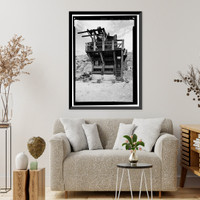 Historic Framed Print, Lost Horse Gold Mill, Twentynine Palms vicinity, San Bernardino County, CA - 14,  17-7/8" x 21-7/8"