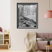 Historic Framed Print, Big Oak Flat Road, Between Big Oak Flat Entrance & Merced River, Yosemite Village, Mariposa County, CA - 12,  17-7/8" x 21-7/8"