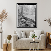 Historic Framed Print, Big Oak Flat Road, Between Big Oak Flat Entrance & Merced River, Yosemite Village, Mariposa County, CA - 12,  17-7/8" x 21-7/8"
