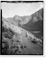 Historic Framed Print, Big Oak Flat Road, Between Big Oak Flat Entrance & Merced River, Yosemite Village, Mariposa County, CA - 23,  17-7/8" x 21-7/8"