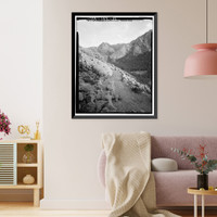 Historic Framed Print, Big Oak Flat Road, Between Big Oak Flat Entrance & Merced River, Yosemite Village, Mariposa County, CA - 23,  17-7/8" x 21-7/8"