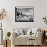 Historic Framed Print, Tioga Road, Between Crane Flat & Tioga Pass, Yosemite Village, Mariposa County, CA - 7,  17-7/8" x 21-7/8"
