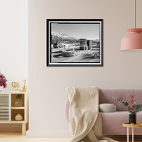 Historic Framed Print, Tioga Road, Between Crane Flat & Tioga Pass, Yosemite Village, Mariposa County, CA - 8,  17-7/8" x 21-7/8"