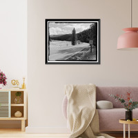 Historic Framed Print, Tioga Road, Between Crane Flat & Tioga Pass, Yosemite Village, Mariposa County, CA - 16,  17-7/8" x 21-7/8"