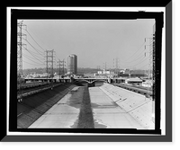 Historic Framed Print, First Street Bridge, Spanning Los Angeles River at First Street, Los Angeles, Los Angeles County, CA,  17-7/8" x 21-7/8"