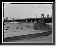 Historic Framed Print, First Street Bridge, Spanning Los Angeles River at First Street, Los Angeles, Los Angeles County, CA - 2,  17-7/8" x 21-7/8"