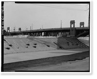 Historic Framed Print, First Street Bridge, Spanning Los Angeles River at First Street, Los Angeles, Los Angeles County, CA - 2,  17-7/8" x 21-7/8"