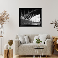 Historic Framed Print, First Street Bridge, Spanning Los Angeles River at First Street, Los Angeles, Los Angeles County, CA - 7,  17-7/8" x 21-7/8"