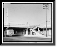 Historic Framed Print, First Street Bridge, Spanning Los Angeles River at First Street, Los Angeles, Los Angeles County, CA - 8,  17-7/8" x 21-7/8"