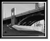 Historic Framed Print, First Street Bridge, Spanning Los Angeles River at First Street, Los Angeles, Los Angeles County, CA - 8,  17-7/8" x 21-7/8"