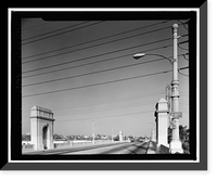 Historic Framed Print, First Street Bridge, Spanning Los Angeles River at First Street, Los Angeles, Los Angeles County, CA - 9,  17-7/8" x 21-7/8"