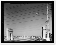 Historic Framed Print, First Street Bridge, Spanning Los Angeles River at First Street, Los Angeles, Los Angeles County, CA - 9,  17-7/8" x 21-7/8"