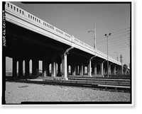 Historic Framed Print, First Street Bridge, Spanning Los Angeles River at First Street, Los Angeles, Los Angeles County, CA - 9,  17-7/8" x 21-7/8"