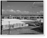 Historic Framed Print, Sixth Street Bridge, Spanning 101 Freeway at Sixth Street, Los Angeles, Los Angeles County, CA - 3,  17-7/8" x 21-7/8"