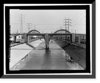 Historic Framed Print, Sixth Street Bridge, Spanning 101 Freeway at Sixth Street, Los Angeles, Los Angeles County, CA - 4,  17-7/8" x 21-7/8"