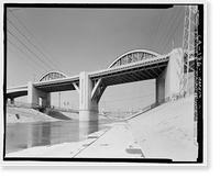 Historic Framed Print, Sixth Street Bridge, Spanning 101 Freeway at Sixth Street, Los Angeles, Los Angeles County, CA - 5,  17-7/8" x 21-7/8"