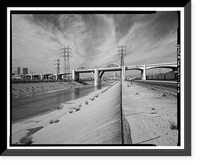 Historic Framed Print, Sixth Street Bridge, Spanning 101 Freeway at Sixth Street, Los Angeles, Los Angeles County, CA - 6,  17-7/8" x 21-7/8"