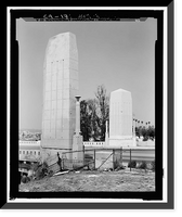 Historic Framed Print, Sixth Street Bridge, Spanning 101 Freeway at Sixth Street, Los Angeles, Los Angeles County, CA - 7,  17-7/8" x 21-7/8"