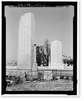 Historic Framed Print, Sixth Street Bridge, Spanning 101 Freeway at Sixth Street, Los Angeles, Los Angeles County, CA - 7,  17-7/8" x 21-7/8"