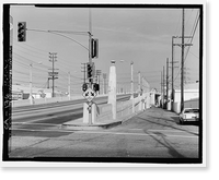 Historic Framed Print, Sixth Street Bridge, Spanning 101 Freeway at Sixth Street, Los Angeles, Los Angeles County, CA - 9,  17-7/8" x 21-7/8"