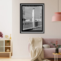 Historic Framed Print, Sixth Street Bridge, Spanning 101 Freeway at Sixth Street, Los Angeles, Los Angeles County, CA - 10,  17-7/8" x 21-7/8"