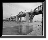Historic Framed Print, Sixth Street Bridge, Spanning 101 Freeway at Sixth Street, Los Angeles, Los Angeles County, CA - 10,  17-7/8" x 21-7/8"