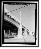 Historic Framed Print, Sixth Street Bridge, Spanning 101 Freeway at Sixth Street, Los Angeles, Los Angeles County, CA - 11,  17-7/8" x 21-7/8"