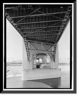 Historic Framed Print, Sixth Street Bridge, Spanning 101 Freeway at Sixth Street, Los Angeles, Los Angeles County, CA - 13,  17-7/8" x 21-7/8"