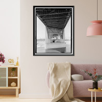 Historic Framed Print, Sixth Street Bridge, Spanning 101 Freeway at Sixth Street, Los Angeles, Los Angeles County, CA - 13,  17-7/8" x 21-7/8"