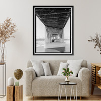Historic Framed Print, Sixth Street Bridge, Spanning 101 Freeway at Sixth Street, Los Angeles, Los Angeles County, CA - 13,  17-7/8" x 21-7/8"