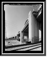 Historic Framed Print, Sixth Street Bridge, Spanning 101 Freeway at Sixth Street, Los Angeles, Los Angeles County, CA - 14,  17-7/8" x 21-7/8"