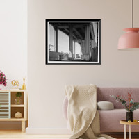 Historic Framed Print, Sixth Street Bridge, Spanning 101 Freeway at Sixth Street, Los Angeles, Los Angeles County, CA - 14,  17-7/8" x 21-7/8"