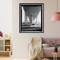 Historic Framed Print, Sixth Street Bridge, Spanning 101 Freeway at Sixth Street, Los Angeles, Los Angeles County, CA - 15,  17-7/8" x 21-7/8"