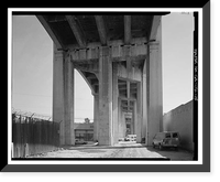 Historic Framed Print, Sixth Street Bridge, Spanning 101 Freeway at Sixth Street, Los Angeles, Los Angeles County, CA - 15,  17-7/8" x 21-7/8"