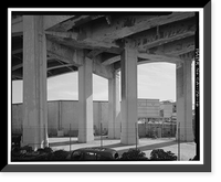 Historic Framed Print, Sixth Street Bridge, Spanning 101 Freeway at Sixth Street, Los Angeles, Los Angeles County, CA - 16,  17-7/8" x 21-7/8"