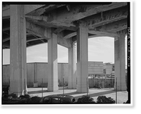 Historic Framed Print, Sixth Street Bridge, Spanning 101 Freeway at Sixth Street, Los Angeles, Los Angeles County, CA - 16,  17-7/8" x 21-7/8"
