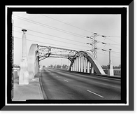 Historic Framed Print, Sixth Street Bridge, Spanning 101 Freeway at Sixth Street, Los Angeles, Los Angeles County, CA - 20,  17-7/8" x 21-7/8"
