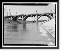 Historic Framed Print, Ninth Street Viaduct, Spanning Los Angeles River at Olympic Boulevard, Los Angeles, Los Angeles County, CA,  17-7/8" x 21-7/8"