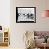 Historic Framed Print, Ninth Street Viaduct, Spanning Los Angeles River at Olympic Boulevard, Los Angeles, Los Angeles County, CA - 2,  17-7/8" x 21-7/8"
