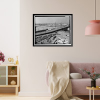 Historic Framed Print, Ninth Street Viaduct, Spanning Los Angeles River at Olympic Boulevard, Los Angeles, Los Angeles County, CA - 2,  17-7/8" x 21-7/8"