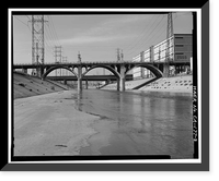 Historic Framed Print, Ninth Street Viaduct, Spanning Los Angeles River at Olympic Boulevard, Los Angeles, Los Angeles County, CA - 3,  17-7/8" x 21-7/8"