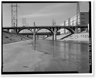 Historic Framed Print, Ninth Street Viaduct, Spanning Los Angeles River at Olympic Boulevard, Los Angeles, Los Angeles County, CA - 3,  17-7/8" x 21-7/8"