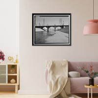 Historic Framed Print, Ninth Street Viaduct, Spanning Los Angeles River at Olympic Boulevard, Los Angeles, Los Angeles County, CA - 4,  17-7/8" x 21-7/8"